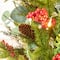 3ft. Pre-Lit Pine Needle & Eucalyptus Leaf Artificial Urn Christmas Porch Tree, Warm White LED Lights